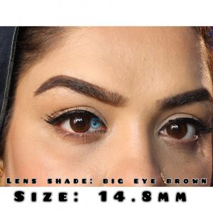 Callista Big Eye Brown Lenses – Natural Dark Brown 14.8mm Korean Circle Contacts.