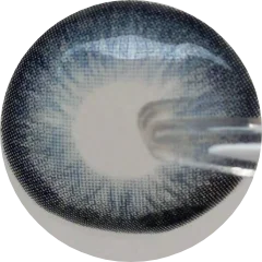 Husky Blue colored contact lens