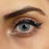 Sora Gray colored contact lens on eye